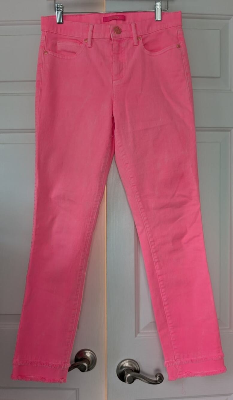 Lilly Pulitzer Bright Pink South Ocean High Rise Jeans